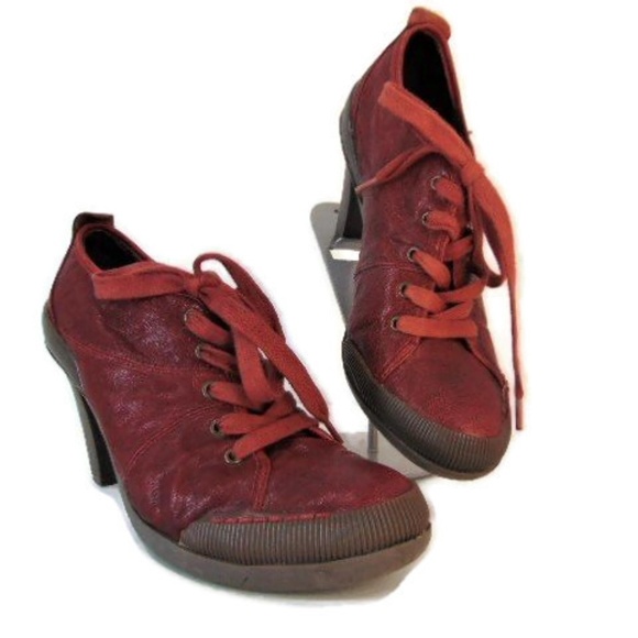 Jump Shoes - Jump Red Sarah Shooties Shoes US 8 UK 6 Heeled Lac